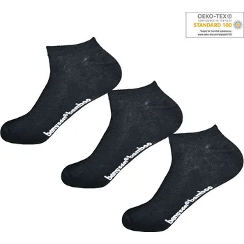 Pánské ponožky Bambusové ponožky nízké Benyson černé 3ks Velikost: EU 35-40 (UK 2-7)