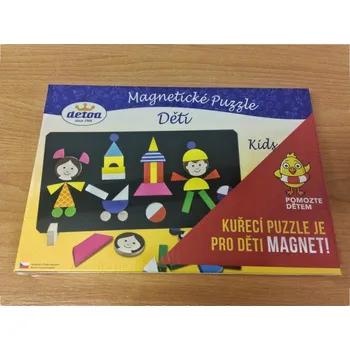 Hračka pro nejmenší Detoa Magnetické puzzle "Nadace Kuře"