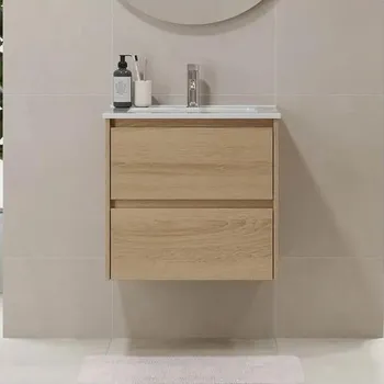 Koupelnový nábytek Koupelnová skříňka s umyvadlem MOLDE 60 cm dub