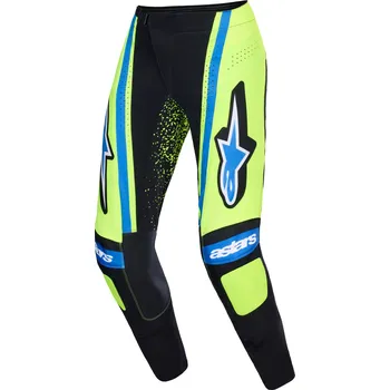 Moto kalhoty Motokrosové kalhoty Alpinestars Techstar Nomur tmavě modro-fluo žluto-modré
