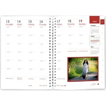 Diář Týdenní diář A5 - sloupcový diář z vlastních fotografií 2026 DIAR-05-A5 Nižší cena pro více kusů!