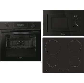 Set domácích spotřebičů Candy F IDCP N615 L IDEA + Mikrovlnná trouba Candy CA20FMW7NB Wave 600 + Sklokeramická deska Candy CH64CCB/4U2