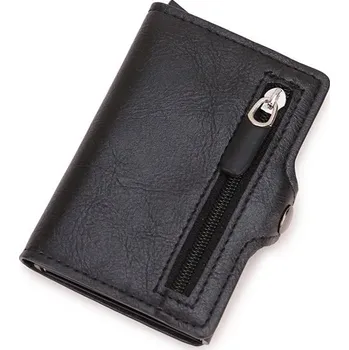RFID peněženka z karbonu – tenký držák na karty a doklady Barva (Varianta): Černá