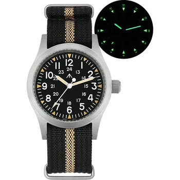 Hodinky MILITADO retro hodinky – safírové sklo, quartzový strojek Barva (Varianta): Silver Case Arrow BK