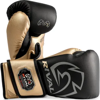 Boxerské rukavice Rival Boxing RB100 Professional Bag Gloves, Black/Gold Velikost: M