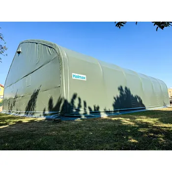 Zahradní stan Plachtová hala | Šířka 15,25 m | Výška 7 m Barva: Šedá, Délka: 24,4 m