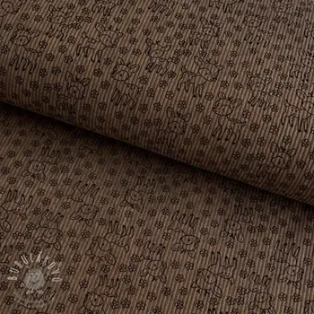 Manšestr STRETCH Little deer taupe