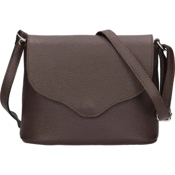 Kabelka Dámská kožená crosbody kabelka Italia Alice - čokoládově hnědá