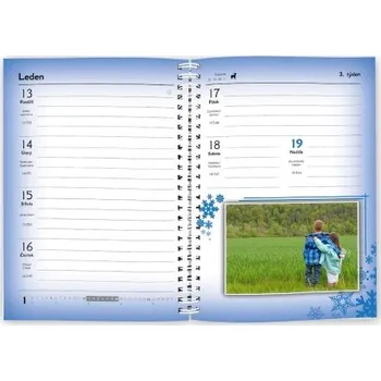 Diář Týdenní diář A5 - řádkový diář z vlastních fotografií 2026 DIAR-06-A5 Nižší cena pro více kusů!