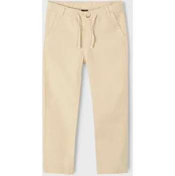 Chlapecké kalhoty Kalhoty s lněnou směsí pro děti Mayoral 3568.5E.Mini.PPYA béžová 08X, vel. 104