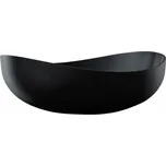 CERANO - Volně stojící vana z litého mramoru Valentina - černá matná - 180x110 cm