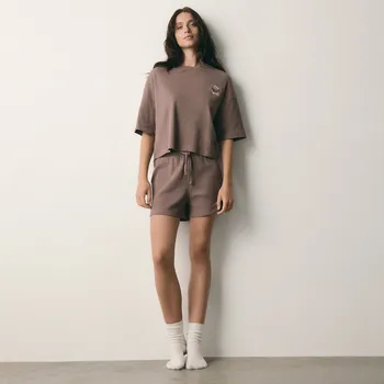 Reserved - Vaflové dvoudílné pyžamo - kávová - 206EY-84X - 206EY-84X-S