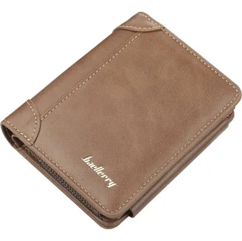 Peněženka Pánská peněženka se zipem – vintage styl, více přihrádek Barva (Varianta): Hnědá