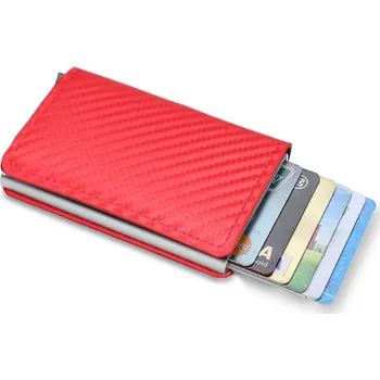 Peněženka Slim peněženka – karbonový vzhled, RFID ochrana, výsuvná Barva (Varianta): Carbon Red