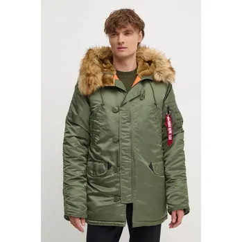 Bunda Alpha Industries 103141 01 pánská, zelená barva, zimní 103141.01 77X, vel. XXL