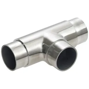 T-spojka s kloubem pro trubku o 42,4 x 2,0 mm, nerez broušená V2A