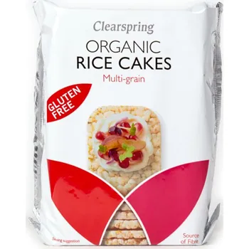 Trvanlivě pečivo Celozrnné rýžové chlebíčky z hnědé rýže bez lepku BIO - VEGAN - vícezrnné - Clearspring 130g