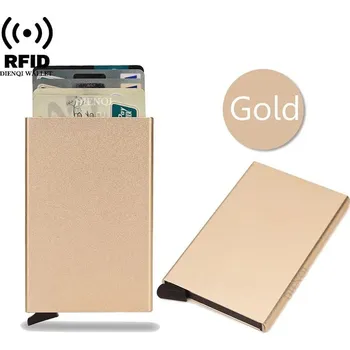 Slim kovová peněženka s RFID ochranou – minimalistický design Barva (Varianta): Zlatá