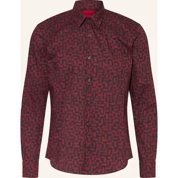 Pánská košile Hugo Pánská Košile Erno Casual Slim Fit, tmavě červená /...