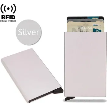 Slim kovová peněženka s RFID ochranou – minimalistický design Barva (Varianta): Stříbrná
