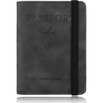 Peněženka Cestovní peněženka s RFID – obal na pas a karty pro muže i ženy Barva (Varianta): Černá