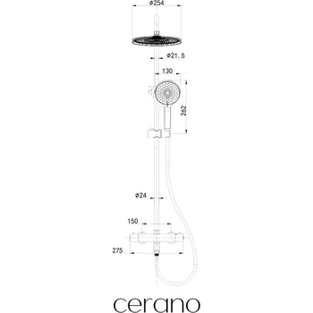 Sprchový set CERANO - Nástěnný sprchový set Delar - chrom