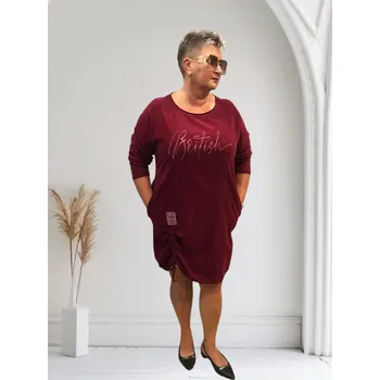 Dámské šaty Manžestrové šaty Joly Barva: Bordo, Size system: One size