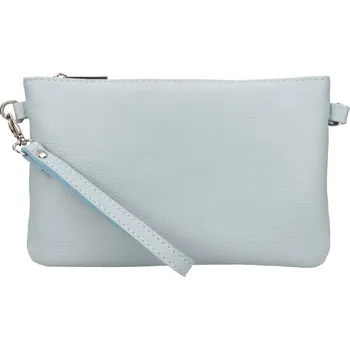 Kabelka Dámské kožené plesové psaníčko Italia Tea - světle modrá