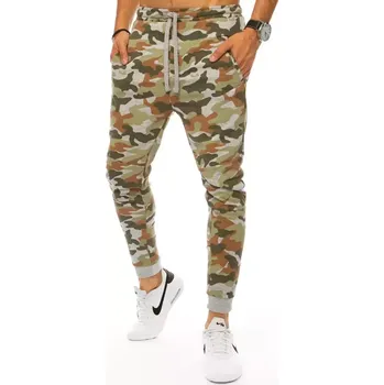 Pánské tepláky DStreet Camo DStreet hnědá | hořčicová 1650340