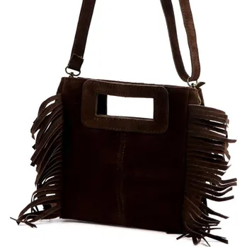 Kabelka Kožená kabelka Luka 25-072 - tmavě hnědá