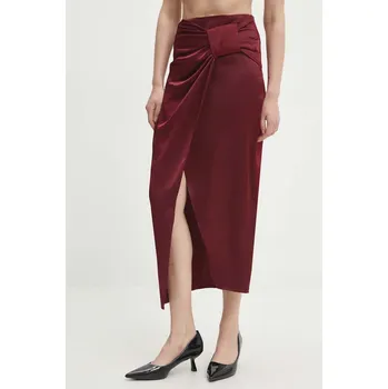Dámská sukně Sukně Answear.LAB vínová barva, maxi, pouzdrová 2985.TKK 83X, vel. S