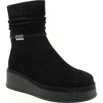 Dámské kozačky EPICA Dámský černý kožený kotník K3K370027 01-I-265 Velikost 41