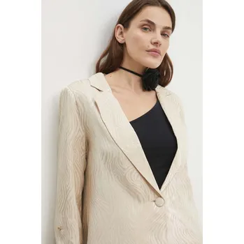 Dámské sako Sako Answear.LAB béžová barva 6020.TWK 80X, vel. XL