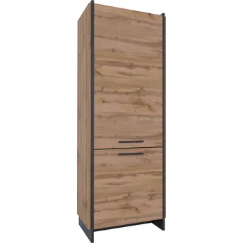 regál Slevadoma Policový regál AMONI 2D | DUB WOTAN / ČERNÁ