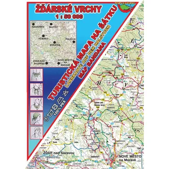 Kartografie PRAHA, a. s. Žďárské vrchy, 1 : 50 000 – mapa na šátku