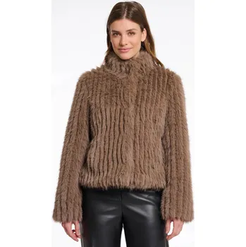 Dámská parka Rino & Pelle Rino&Pelle kožešinový kabátek Faith hnědý Velikost: 38