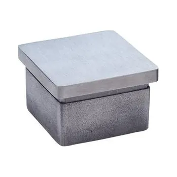 Koncovka hranatá, 25 x 25 mm, nerez broušená V2A