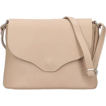 Kabelka Dámská kožená crosbody kabelka Italia Alice - béžová