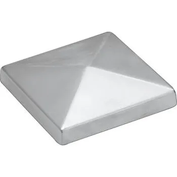 Krytka dřevěného sloupku, 60 x 60 mm, nerez broušená V2A