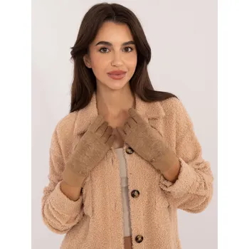 Rukavice Hnědé rukavice s dotykovou funkcí AT-