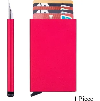 Peněženka Kovové RFID pouzdro – minimalistická peněženka Barva (Varianta): Červená