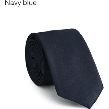 Úzká pánská kravata – jednobarevná, elegantní styl Barva (Varianta): Tmavě modrá