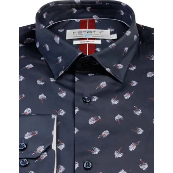 Pánská košile FERATT Košile LAMAR tmavě modrá MODERN Velikost: M