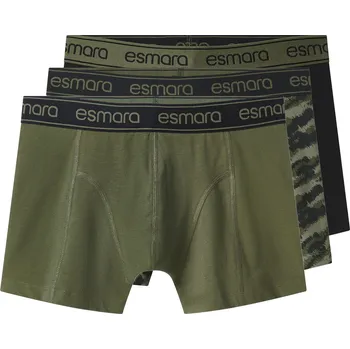 Pánské spodní prádlo esmara Men Pánské boxerky, 3 kusy (černá/zelená, 6/L)