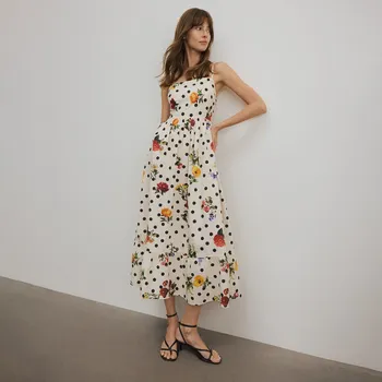 Dámské šaty Reserved - Vzorované midi šaty - vícebarevná - 139FG-MLC - 139FG-MLC-L