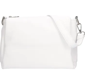 Dámská kožená crossbody kabelka Italia Tamara - bílá