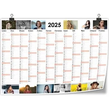 Fotokalendář Nástěnná mapa s 12 fotografiemi A0 nástěnný foto-kalendář 2026 MAPA-01-A0 Nižší cena pro více kusů!