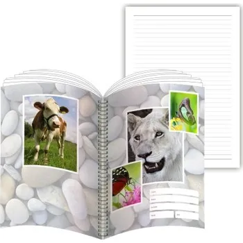 Blok Notes A6 s vlastní fotografií v kroužku 160 stran linkovaný FN-01-A6-160-L Nižší cena pro více kusů!