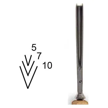 Dláto Dláto Stubai ostré V 5547 – šířka 4mm (Dláto Stubai ostré V 5547 – šířka 4mm)