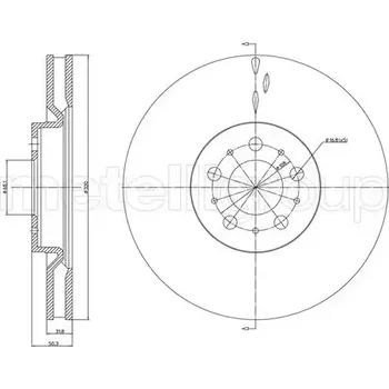 Brzdový kotouč METELLI Brzdový kotouč - 330 mm MT 23-1221C